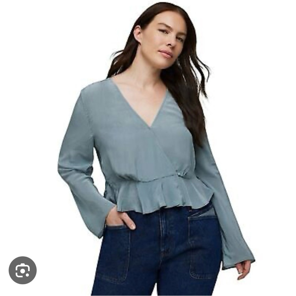 Madewell Teal Wrap Blouse Size 0
